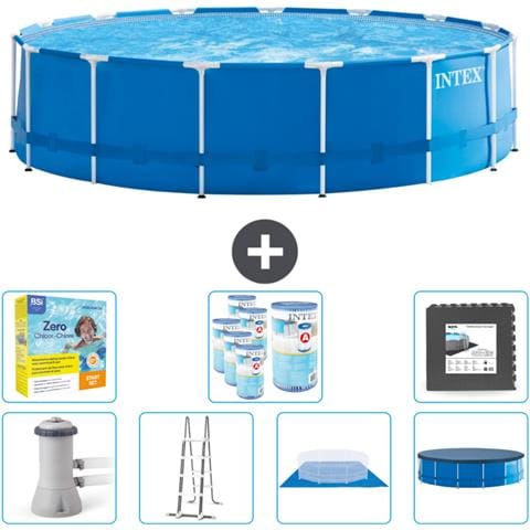 Piscina Fuori Terra - In Giro - 457x457x122 Cm - Blu - Include Accessori Coordinati Cb49 - Foto 1