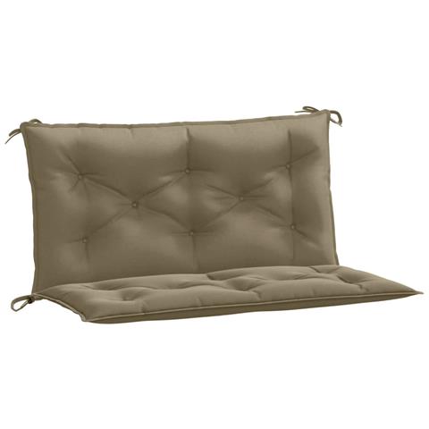 Cuscini Panca Giardino 2pz Tortora Mélange 100x50x7cm Tessuto - Foto 1