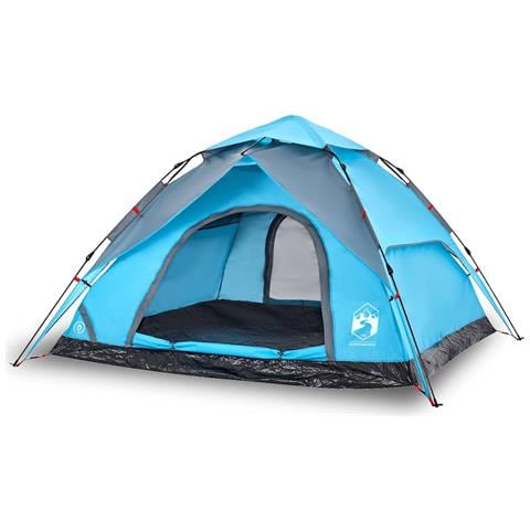 Tenda a Cupola da Campeggio 5 Persone Blu a Rilascio Rapido - Foto 1