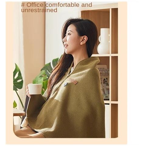 Coperta Scialle Riscaldata - Comfort Alimentato Tramite Usb Green - Foto 2