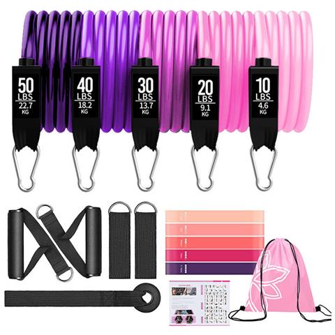 Set Di 11 Corde Di Trazione Tpe Da 150 Libbre Con Maniglie In Silicone - Foto 1