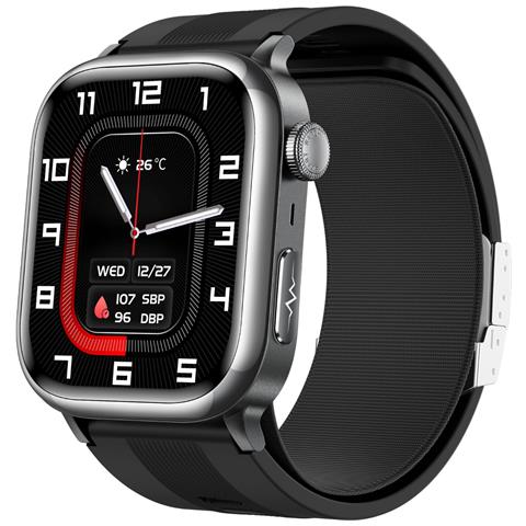 Smartwatch Per La Salute Con Misurazione Della Pressione Sanguigna E Ecg, Compatibile Con Smartphone Black - Foto 1
