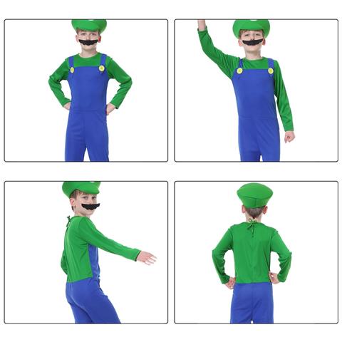 Visvic Costume Di Luigi Per Halloween, Verde, Taglia S, 100-115cm - Foto 3