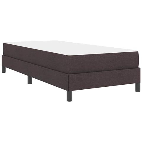 Letto a molle con materasso Marrone scuro 90 x 190 cm Tessuto - Foto 9