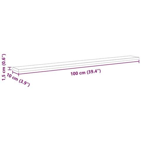 Scaffale 4 pcs Marrone 100 x 10 x 1.5 cm Legno multistrato - Foto 9