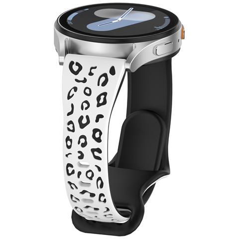 Cinturino Per Orologio In Silicone Bianco E Nero - 16 Mm - Foto 4