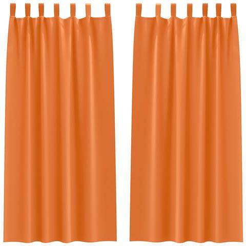 Tende con tende 2 pcs Arancione Vivo Poliestere - Foto 1