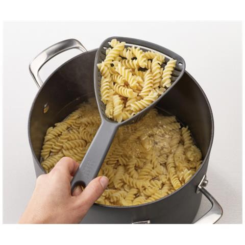 Cucchiaio Scolapasta Duo Spoon Colander Nero Design Moderno E Funzionale Ideale Per Scolare Facilmente Gli Alimenti Resistente E Pratico Per La Cucina - Foto 2
