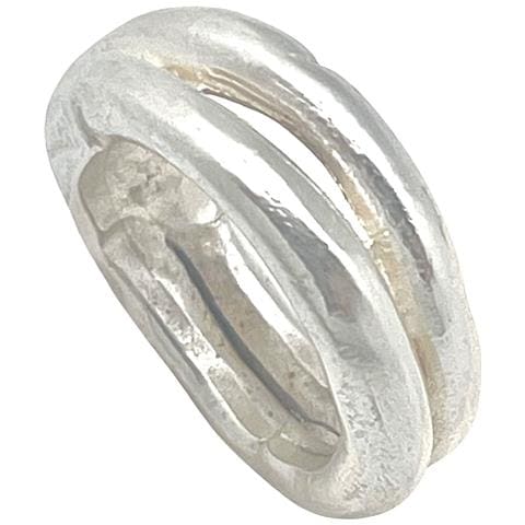 Anello Singolo Duplo, Argento, 10µ - Foto 1