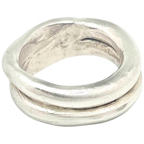 Anello Singolo Duplo, Argento, 10µ - Foto 3