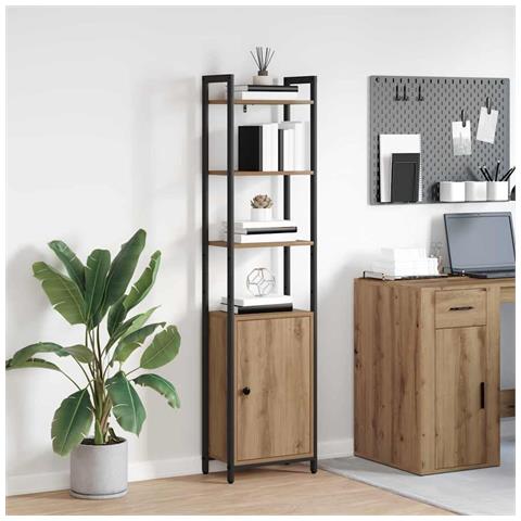 Armadio per Libri Rovere artigianale 40 x 24 x 161 cm - Foto 2