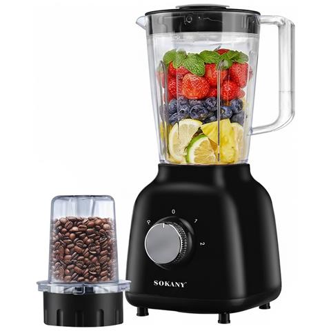 Frullatore Multifunzione 2 In 1 500 W 1,6 L Con Tritatutto, Nero - Foto 1