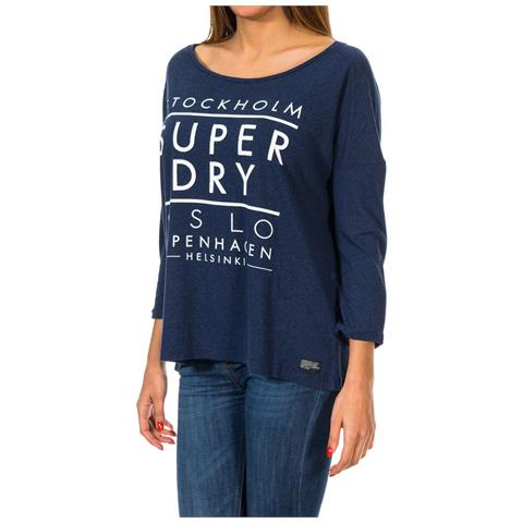 Maglione A Maniche 3/4 Da Donna Nordic Slouch Crew G60119xns - Foto 1