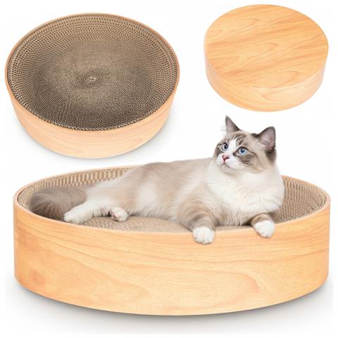 Tiragraffi a ciotola rotonda ecologica MDF 40 cm - Foto 4