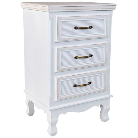 Comodino In Legno Bianco 40x29x42 - Foto 1