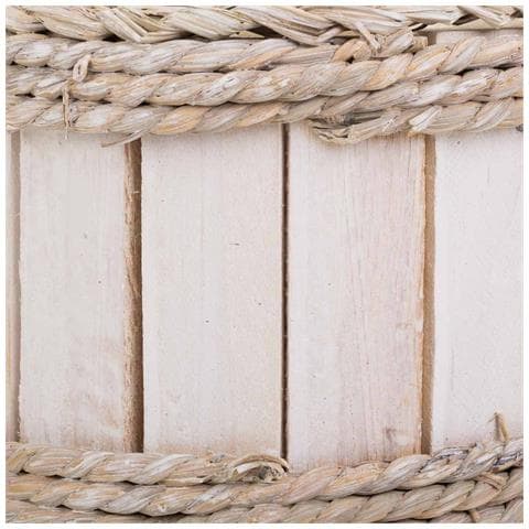 Cesto In Legno E Corda Bianco D20x12/21h - Foto 5