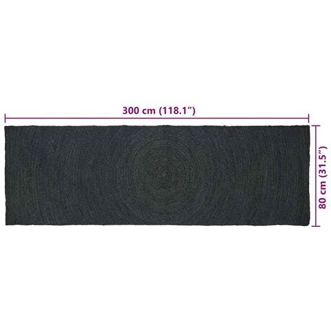 Tappeti per area Rettangolare Grigio scuro 80 x 300 cm Juta - Foto 9