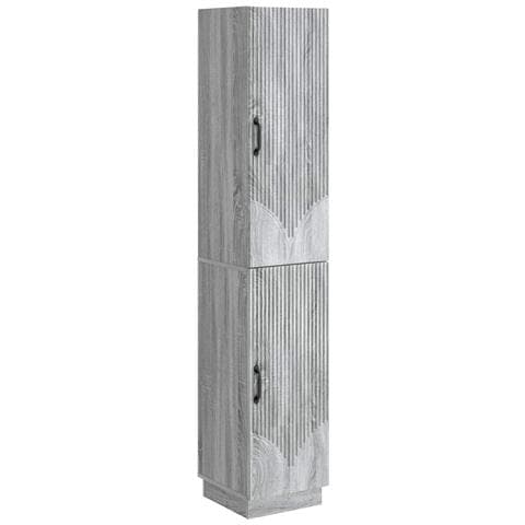 Set di armadi 2 pcs Sonoma grigio Legno ingegnerizzato - Foto 1