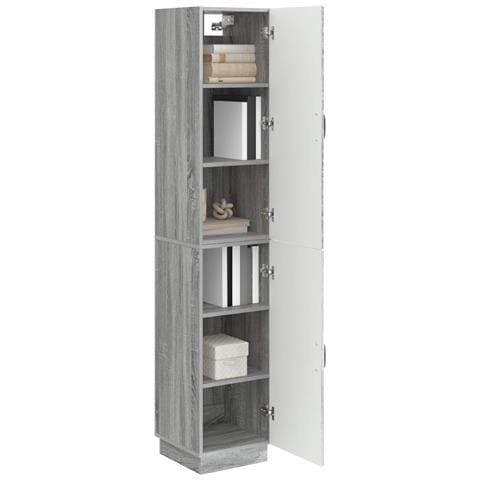 Set di armadi 2 pcs Sonoma grigio Legno ingegnerizzato - Foto 2