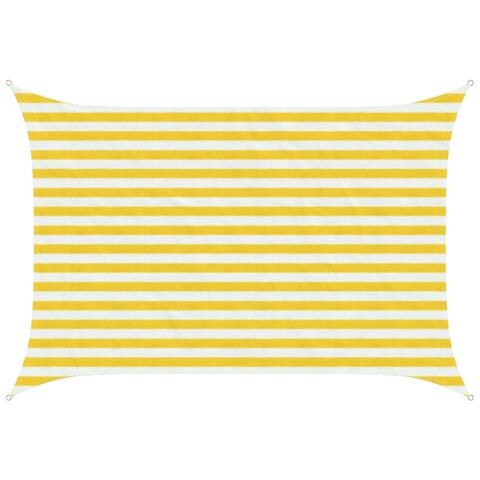 Telo Ombra Giallo e Bianco 2 x 2,5 m HDPE - Foto 1
