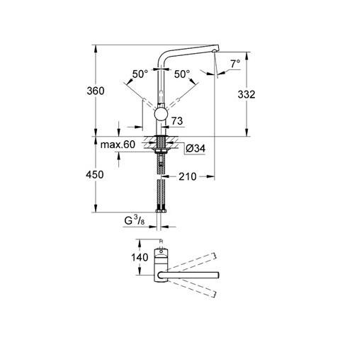 Minta Miscelatore Monocomando Lavello - Foto 3