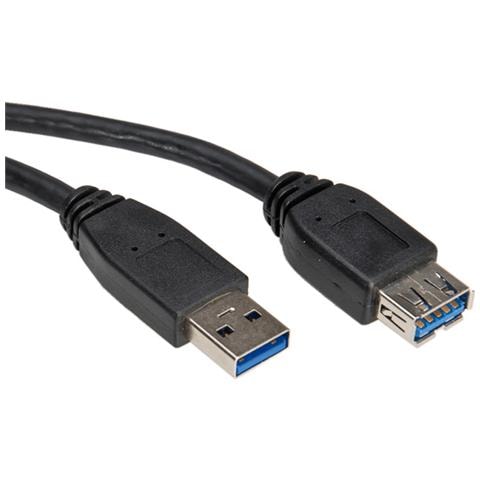 Cavo Prolunga Usb 3.0 A-a M / F 0.8m - Black - Foto 1