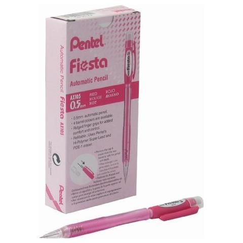 Ax105-bo - Portamine Fiesta Economico - 0,5 Mm - Rosso - Conf. 12 Pz - Foto 1