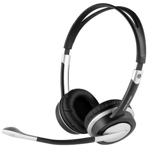 Multimedia Headset, Stereofonico, Nero, Argento, Cablato, 20 - 20000 Hz, 100 - 10000 Hz, 3,5 mm - Foto 2