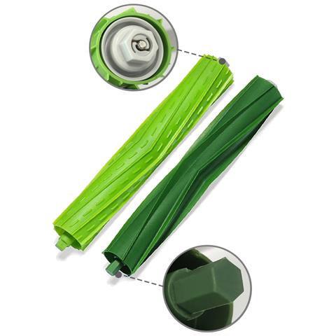 Spazzole Per La Testa /spazzole In Gomma Per Irobot Roomba I7, 4 Paia Green - Foto 7