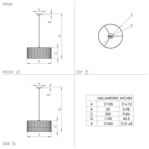 Lampadario Moderno Marasales 1 Luce Acciaio Nero - Foto 4