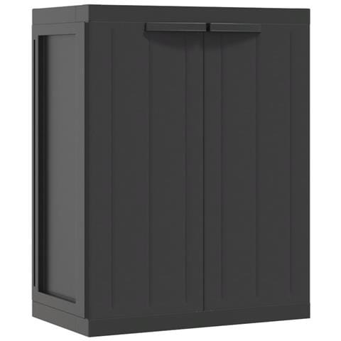 Armadio Da Esterno Nero 65x37x85 Cm In Pp - Foto 2