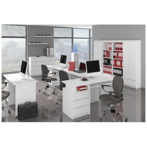 Cassettiera K160, 10 cassetti, 160x40x121 cm, Colore Bianco - Foto 8