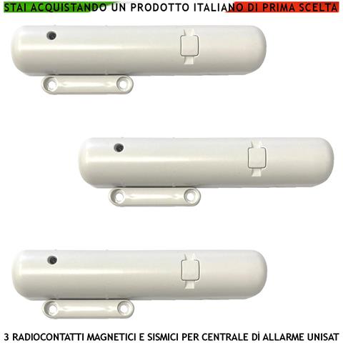 Radiocontatto Incorpora Sensore Magnetico E Sismico 3 Pezzi 2 Ingressi Per Sensori Remoti Autonomi Contaimpulsi Regola - Foto 1