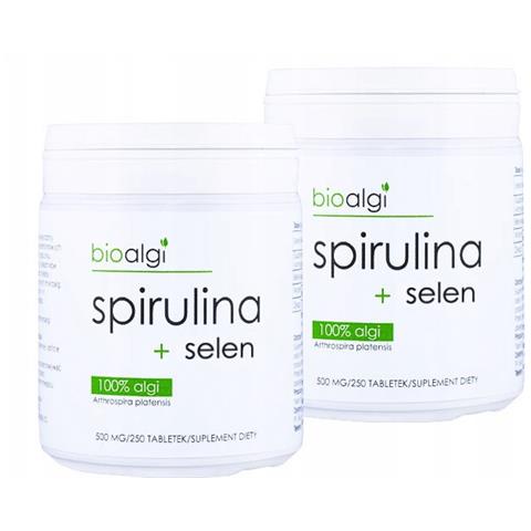 2x Spirulina + Selenio Integratore Alimentare Con Bioalghe Di Alta Qualità - 250 Compresse, Marchio Bioalgae - Foto 1