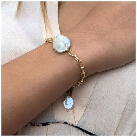 Shinju Bracciale Oro /perla Bianca - Foto 2