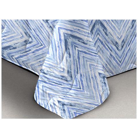 Trapunta Piumone Letto Invernale Imbottita 300gr Scaldanotti Zaira 1 Piazza Blu - Foto 2
