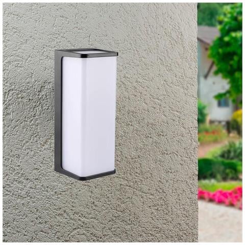 Applique Led Luce Bianca Lampada Da Muro 10 Watt Interno Esterno Ip65 Nero - Foto 1