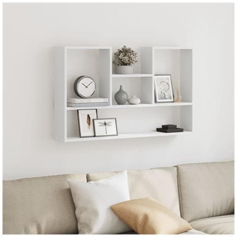 Scaffale A Parete Bianco 99x15x60 Cm In Truciolato - Foto 3