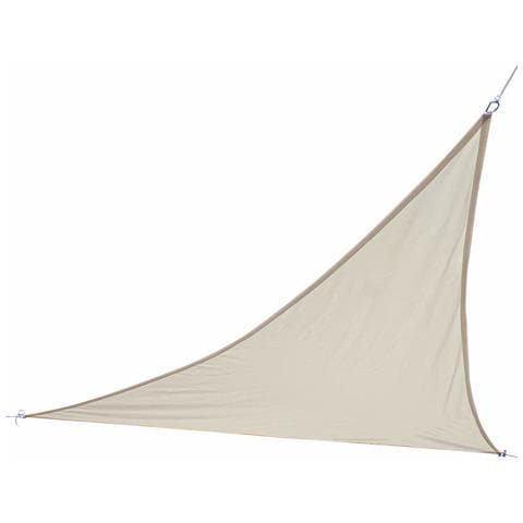 Vela Telo Parasole 3x3mt Tenda Triangolare Ombreggiante Giardino Tessuto Beige - Foto 2