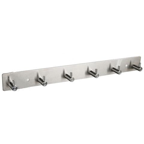 Appendiabiti Con 6 Ganci, Ganci In Acciaio Inox, Montaggio A Parete - Foto 1