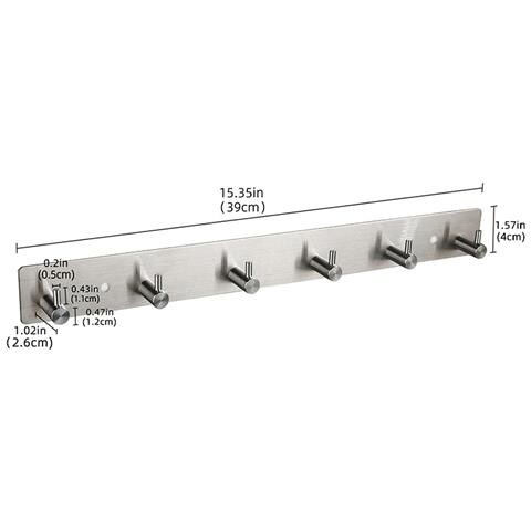 Appendiabiti Con 6 Ganci, Ganci In Acciaio Inox, Montaggio A Parete - Foto 4