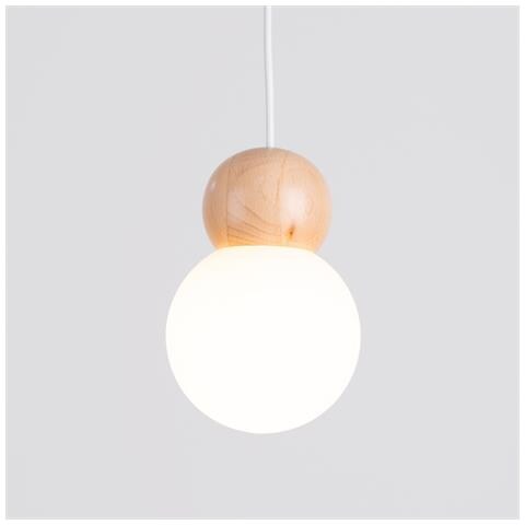 Lampada A Sospensione Pekka 3p Bianco /legno Naturale Sl. 1391 - Scandinavo Lampade A Sospensione Bianco /legno Naturale 124x31x31 Cm - Foto 8