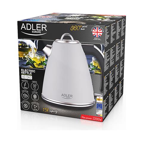 Bollitore Elettrico AD 1343 Capacita 1,5 L Potenza 1850 W Colore Grigio - Foto 9