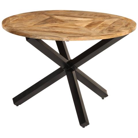 Tavolo Da Pranzo 110x75 Cm In Legno Grezzo Massello Di Mango - Foto 1