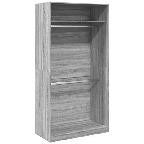 Armadio Grigio Sonoma 100x50x200 Cm In Legno Multistrato - Foto 2