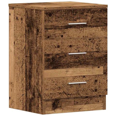 Comodino Legno Antico 38x35x55 Cm In Legno Multistrato - Foto 2