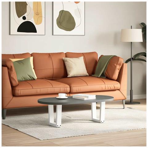 Gambe Per Tavolo Pranzo A V 2 Pz Bianco 30x(30-31,3)cm Acciaio - Foto 2