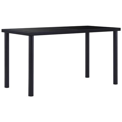 Lusso Casadino -  Tavolo Da Pranzo Nero 140x70x75 Cm In Vetro Temperato - Foto 2