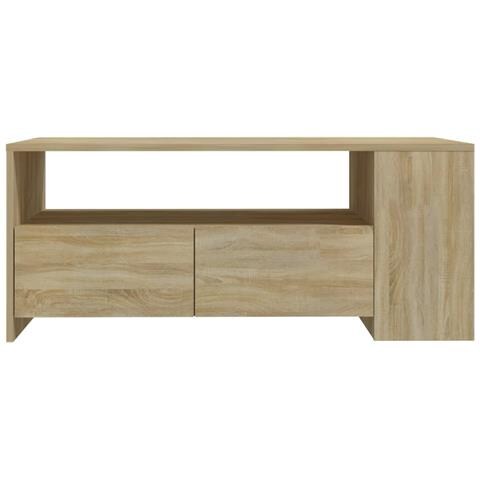 Lusso Casadino -  Tavolino Da Salotto Rovere Sonoma 102x55x42cm Legno Compensato - Foto 2