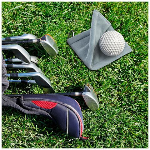Asciugamano Per Palline Da Golf Con Clip Grey - Foto 2